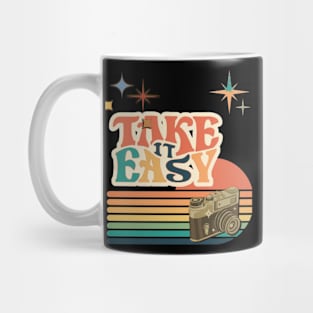 Retro groovy,  Take it easy. Mug